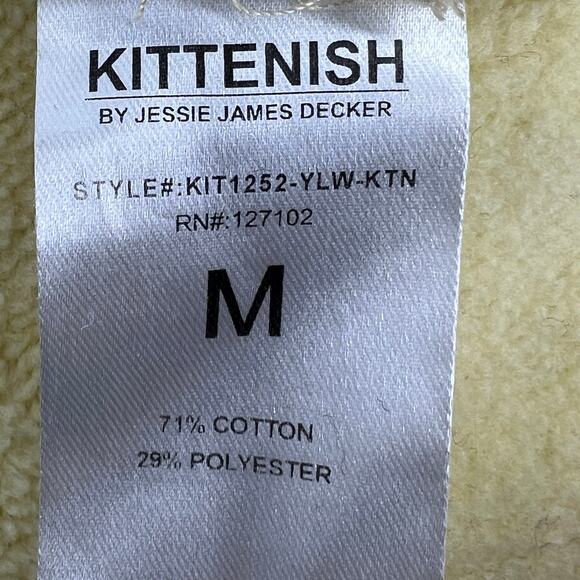 Kittenish by Jessie James Decker Yellow Sweatshorts Drawstring Waist Shorts M - Picture 9 of 11